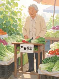 菜市场公平秤旁，刘姨支起“不会挑菜”小课桌