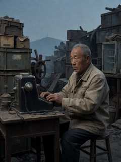 老纺织厂家属院，许师傅在传呼台前算最后一桶柴油