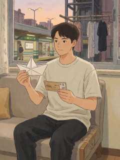 棉纺三号院加装电梯，四楼程光把签字表折成了纸船