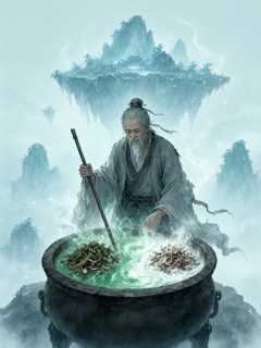 三味丹房看火的老瞿，把两炉药并成一炉烧了